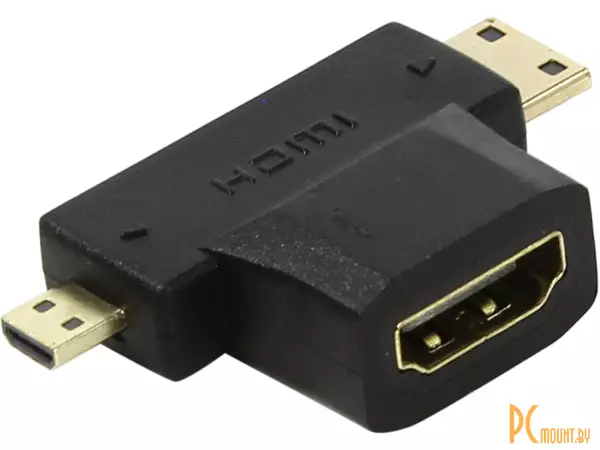 Переходник HDMI (female) to micro+miniHDMI (male) Orient C137