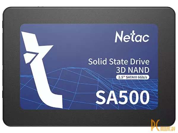 твердотельный накопитель Netac SA500 (2.5" SATA 3.0 микросхемы 3D TLC NAND последовательный доступ: 530/475 MBps) NT01SA500-2T0-S3X 2Tb 